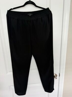 Black Drawstring Casual Pants 10 TALL